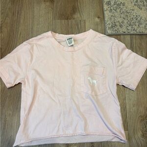 PINK Victoria's Secret Pink Short Sleeve Crop Tee